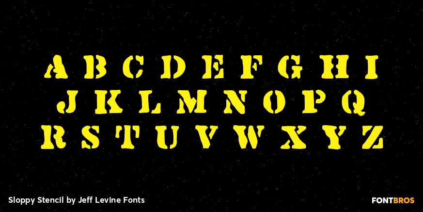 Sloppy Stencil Font Poster #3