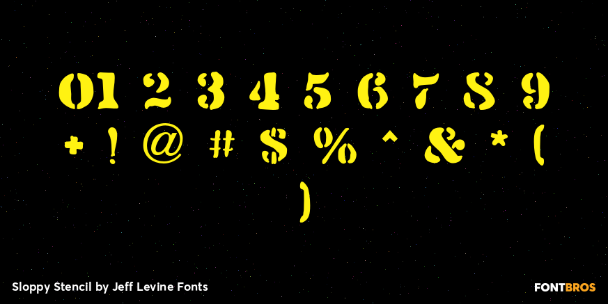 Sloppy Stencil Font Poster #4