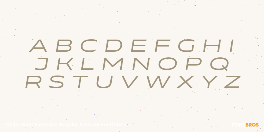Muller Next Extended Regular Italic Font Poster #2