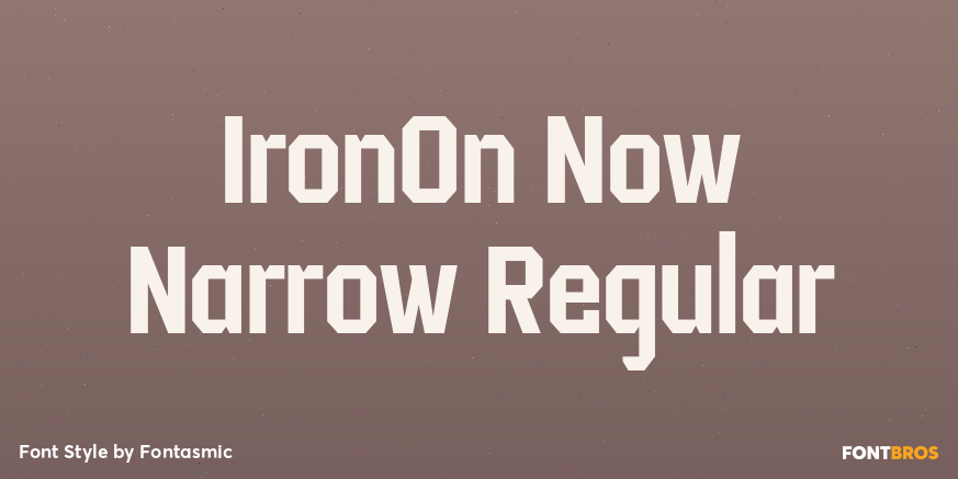 IronOn Now Narrow Regular Font Poster #1