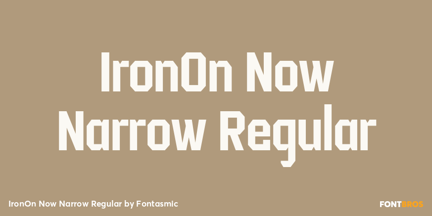 IronOn Now Narrow Regular Font Poster #1