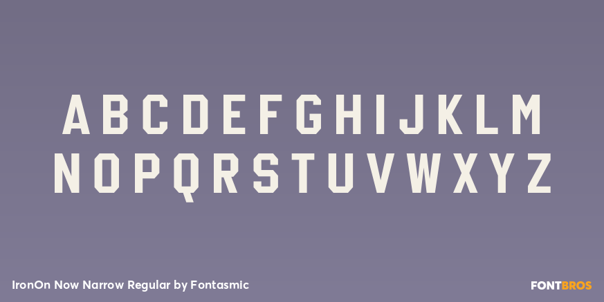 IronOn Now Narrow Regular Font Poster #2