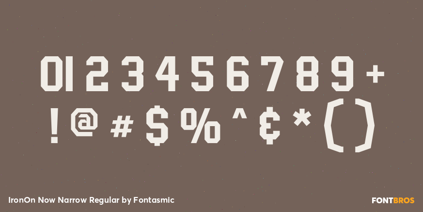 IronOn Now Narrow Regular Font Poster #4