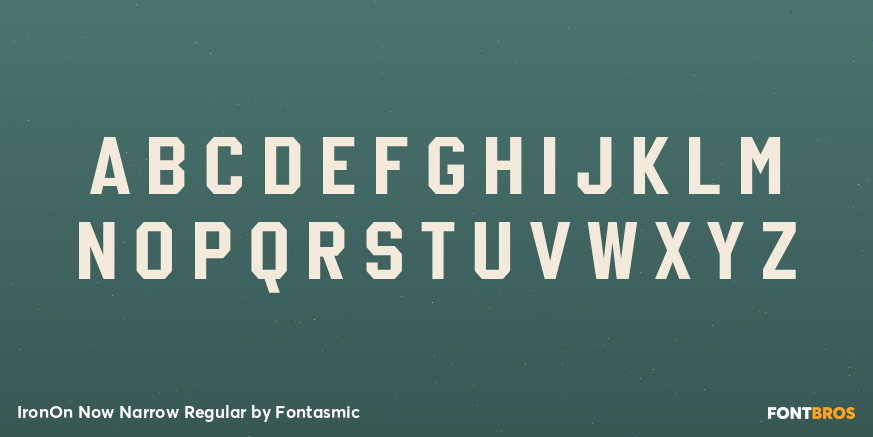 IronOn Now Narrow Regular Font Poster #1