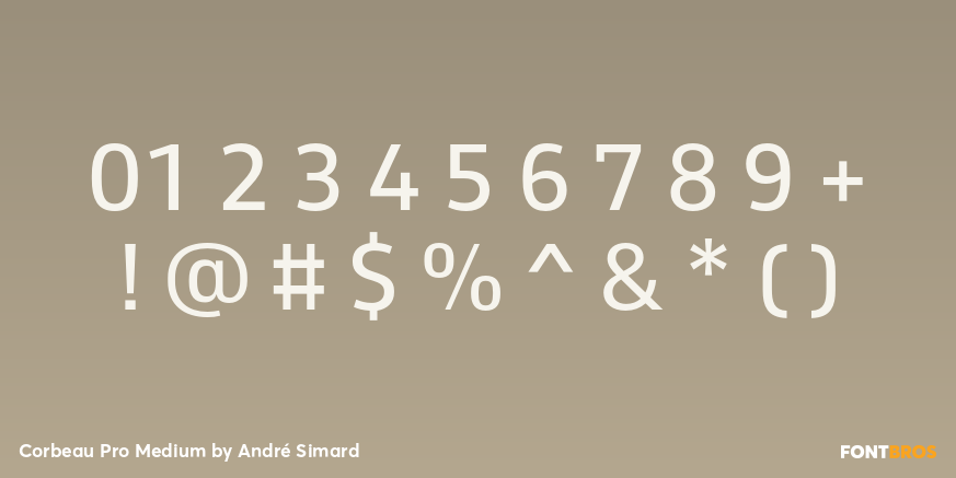 Corbeau Pro Medium Font Poster #1