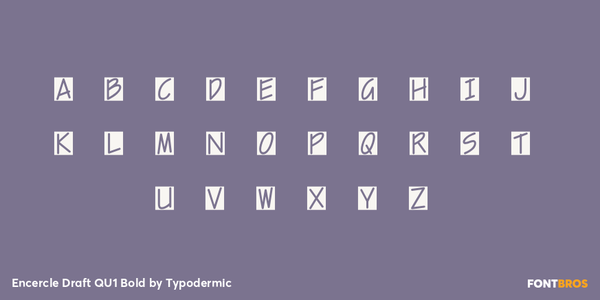 Encercle Draft QU1 Bold Font Poster #1