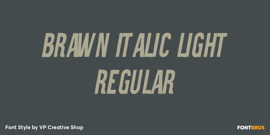 Brawn Italic Light Regular Poster