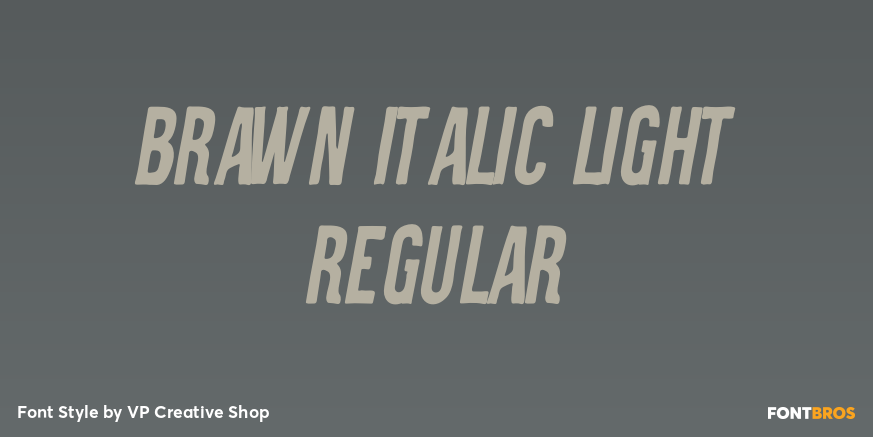 Brawn Italic Light Regular Poster