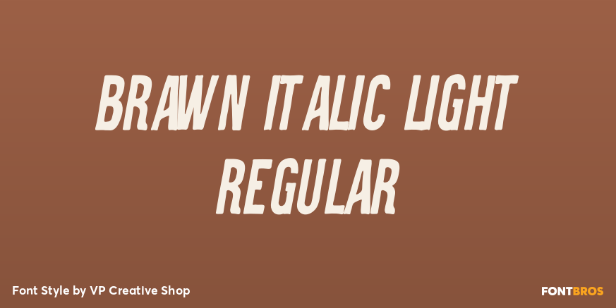Brawn Italic Light Regular Poster