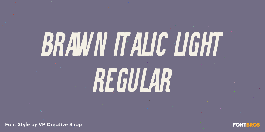 Brawn Italic Light Regular Poster