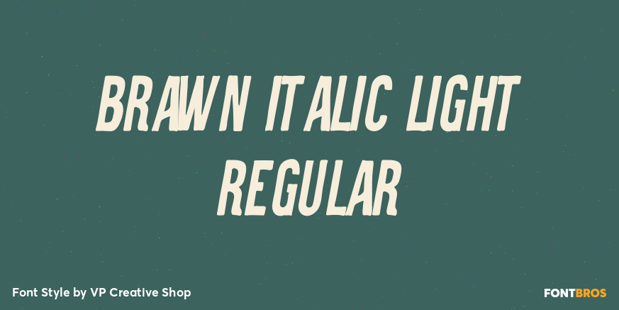 Brawn Italic Light Regular Poster