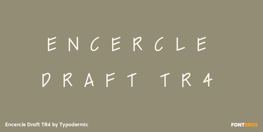 Encercle Draft TR4 Font Poster #1