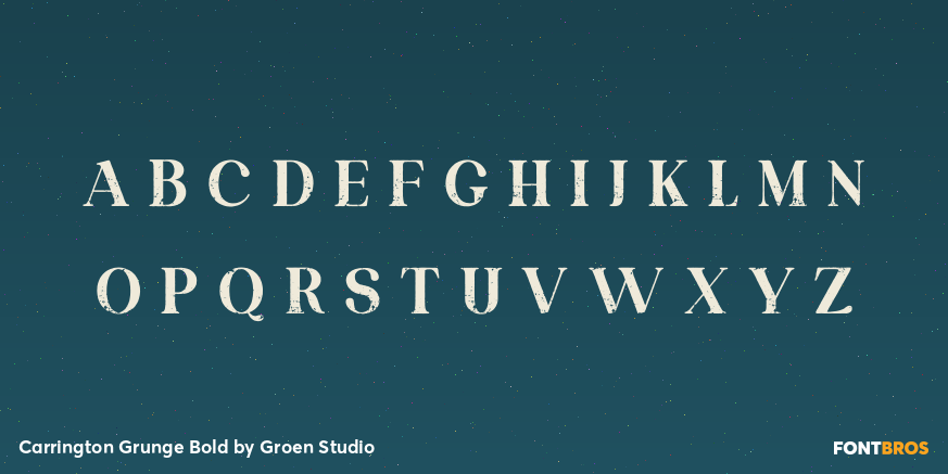 Carrington Grunge Bold Font Poster #2