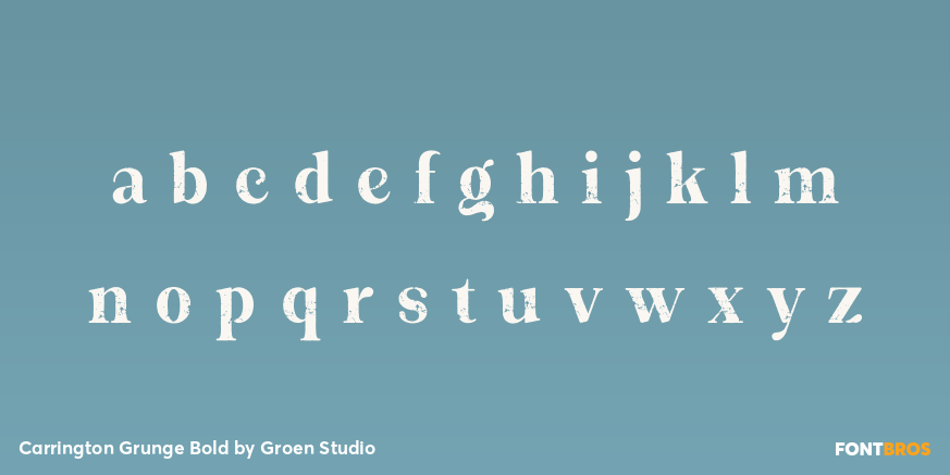 Carrington Grunge Bold Font Poster #3