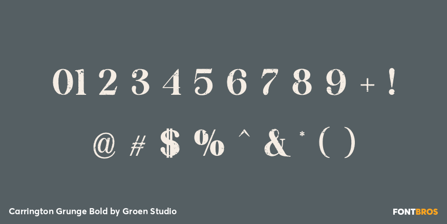 Carrington Grunge Bold Font Poster #4
