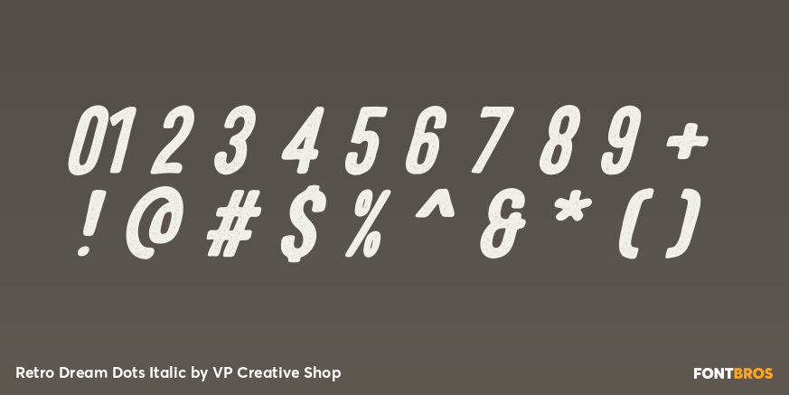 Retro Dream Dots Italic Font Poster #1