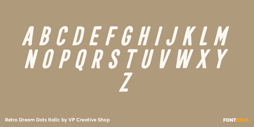 Retro Dream Dots Italic Font Poster #2