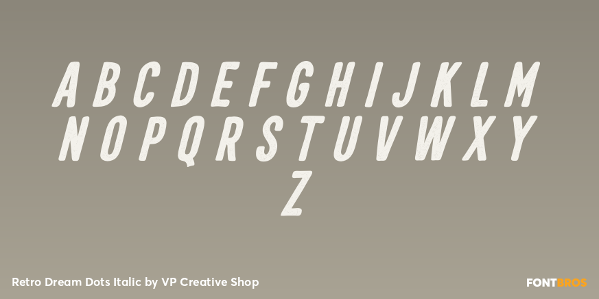 Retro Dream Dots Italic Font Poster #1