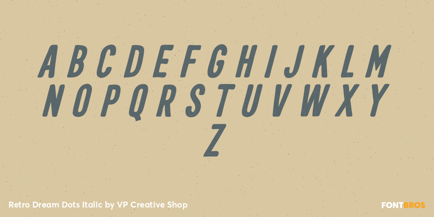 Retro Dream Dots Italic Font Poster #1