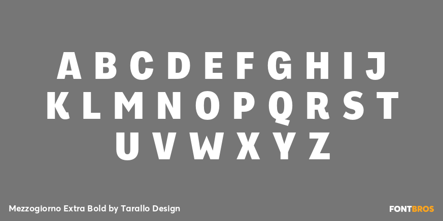 Mezzogiorno Extra Bold Font Poster #2