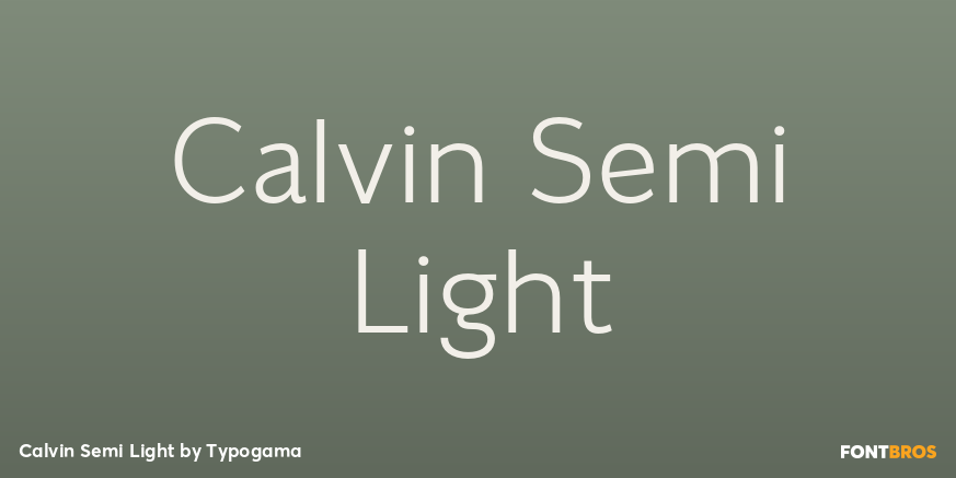 Calvin Semi Light Font Poster #1