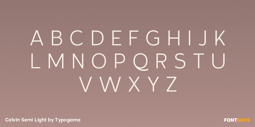 Calvin Semi Light Font Poster #2