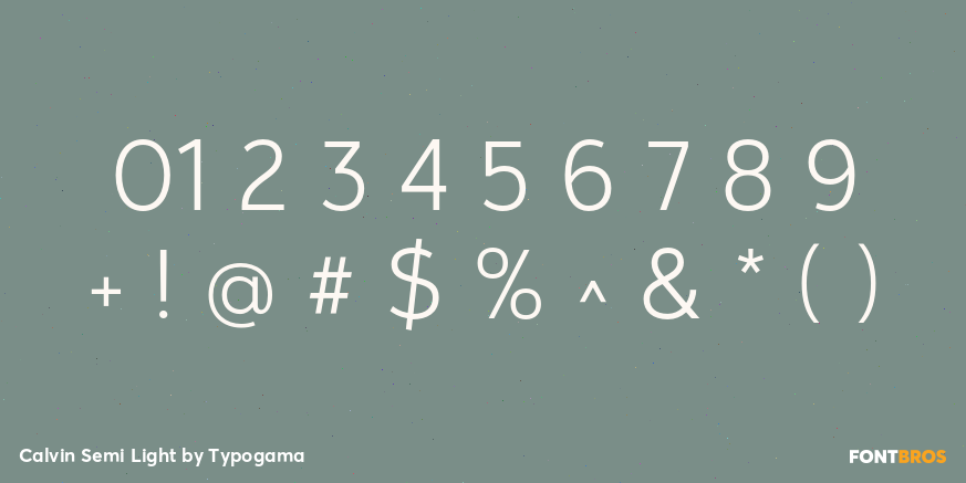 Calvin Semi Light Font Poster #4