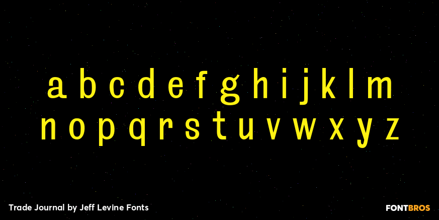 Trade Journal Font Poster #3