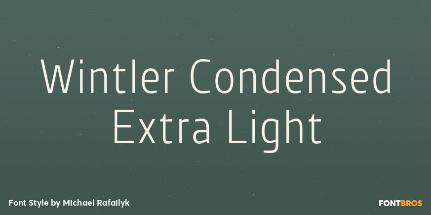 Wintler Condensed Extra Light Poster