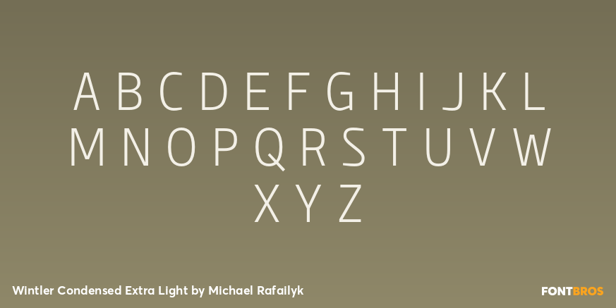Wintler Condensed Extra Light Font Poster #1