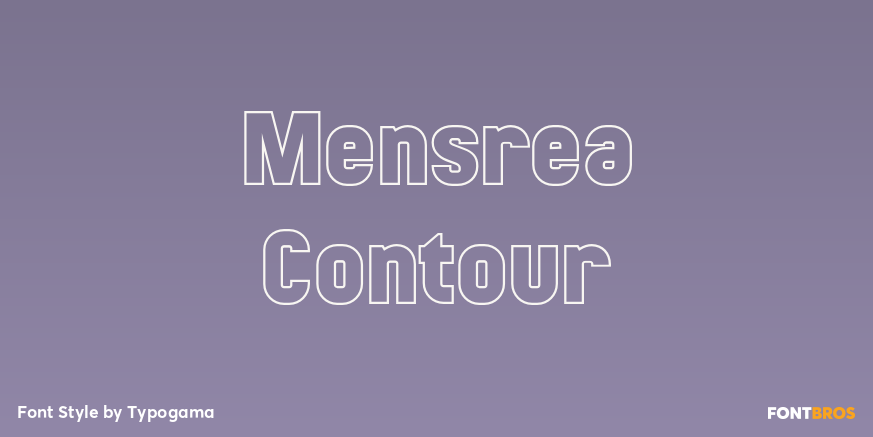 Mensrea Contour Font Poster #1