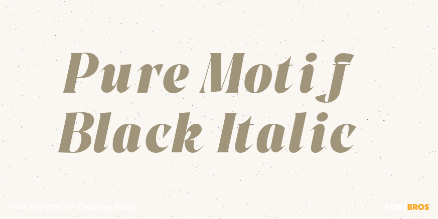Pure Motif Black Italic Poster