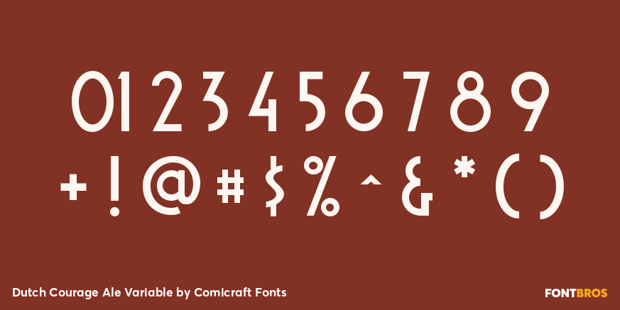 Dutch Courage Ale Variable Font Poster #1