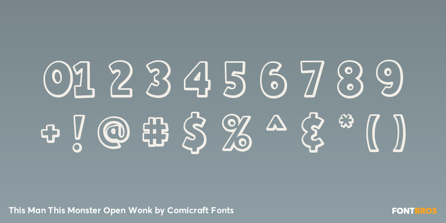 This Man This Monster Open Wonk Font Poster #4