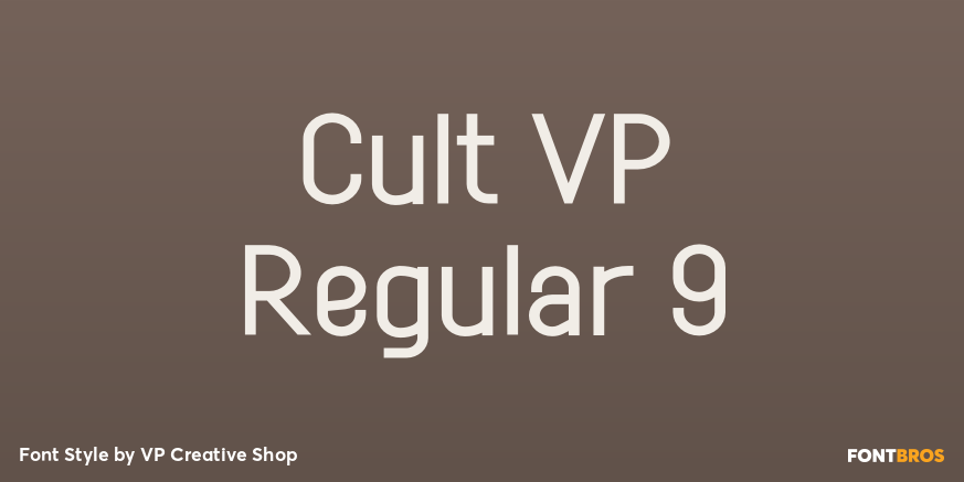 Cult VP Regular 9 Font Poster #1