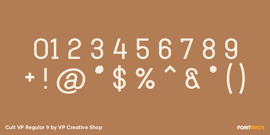 Cult VP Regular 9 Font Poster #4