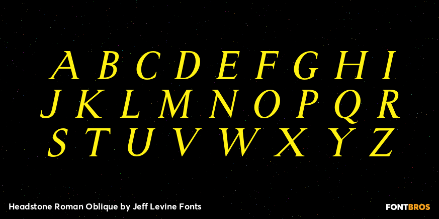 Headstone Roman Oblique Font Poster #3