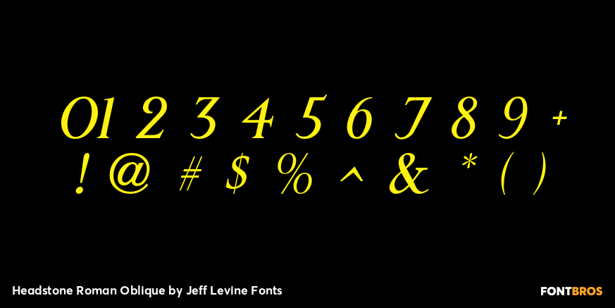 Headstone Roman Oblique Font Poster #4