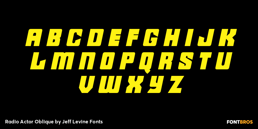 Radio Actor Oblique Font Poster #1