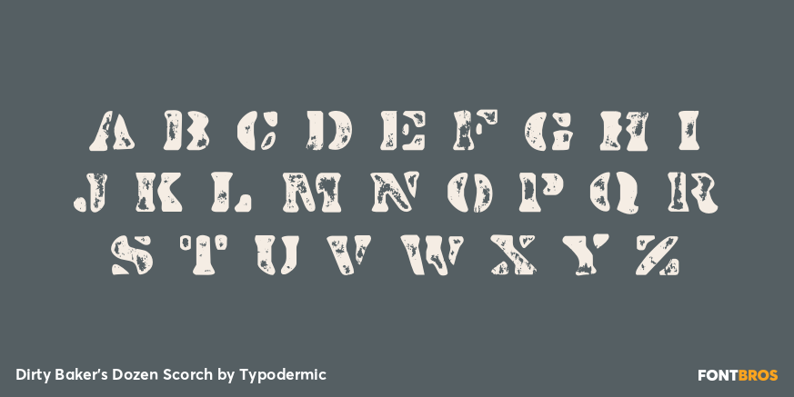 Dirty Baker's Dozen Scorch Font Poster #3