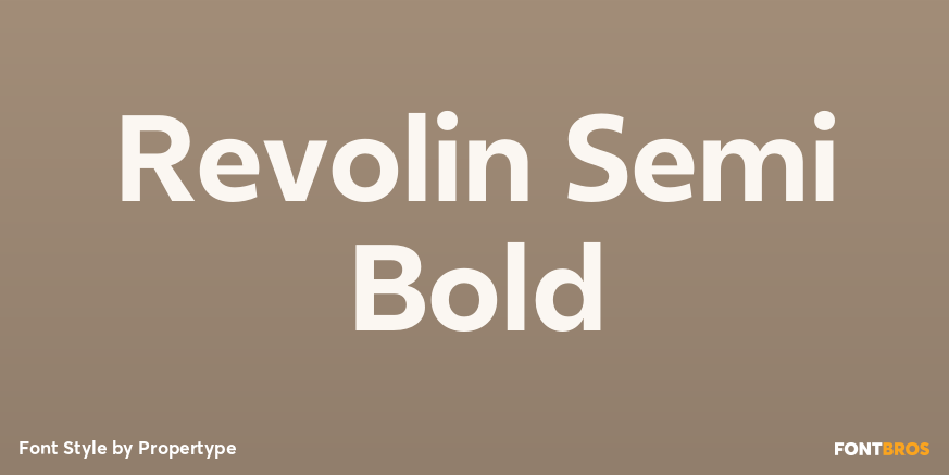 Revolin Semi Bold Poster