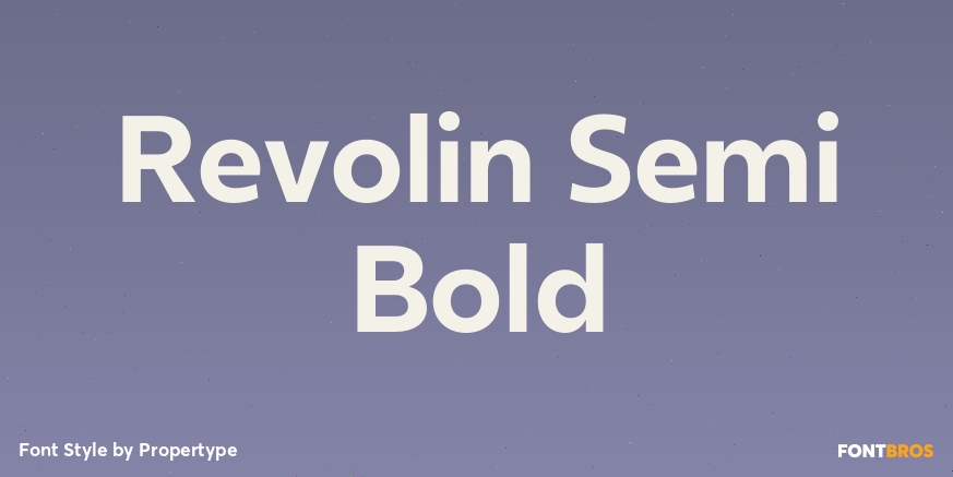 Revolin Semi Bold Poster