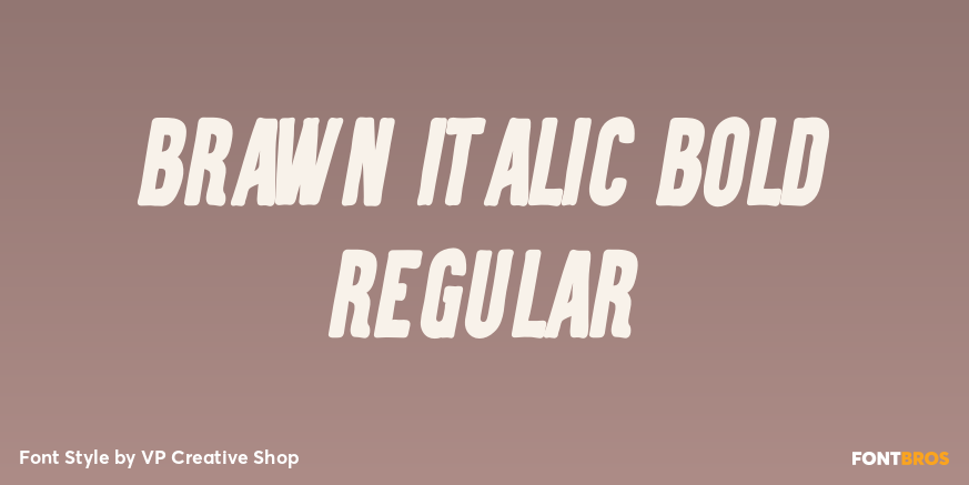 Brawn Italic Bold Regular Poster