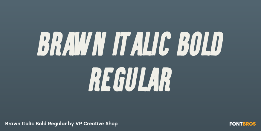 Brawn Italic Bold Regular Poster