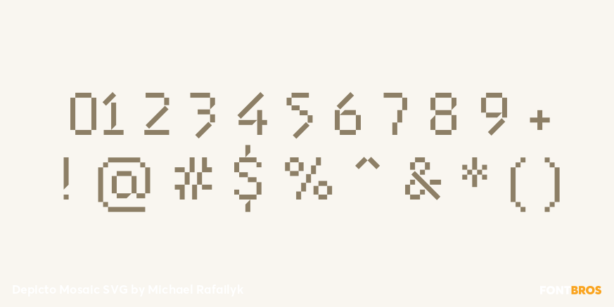 Depicto Mosaic SVG Font Poster #1