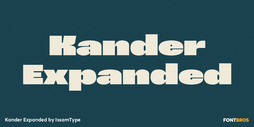 Kander Expanded Font Poster