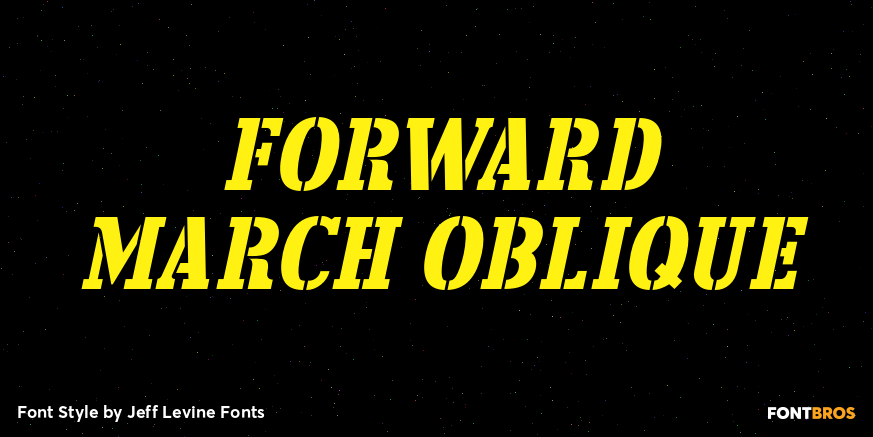 Forward March Oblique Font Poster #1