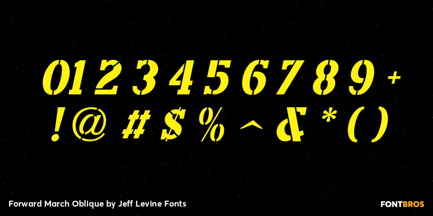 Forward March Oblique Font Poster #4