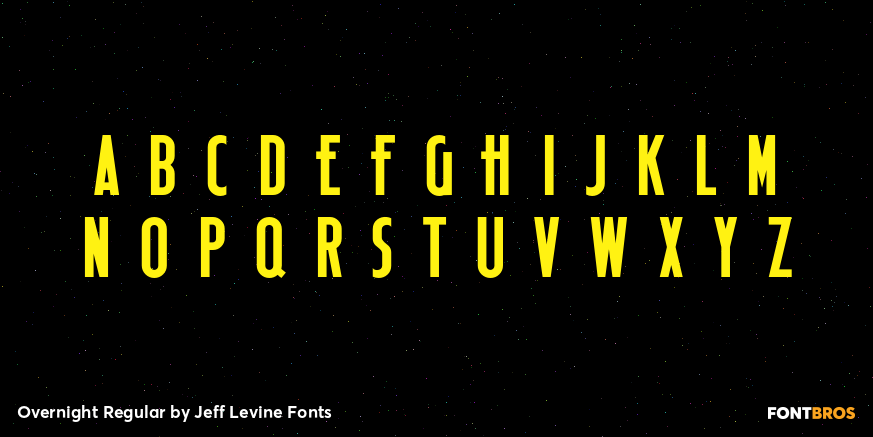 Overnight Regular Font Poster #3