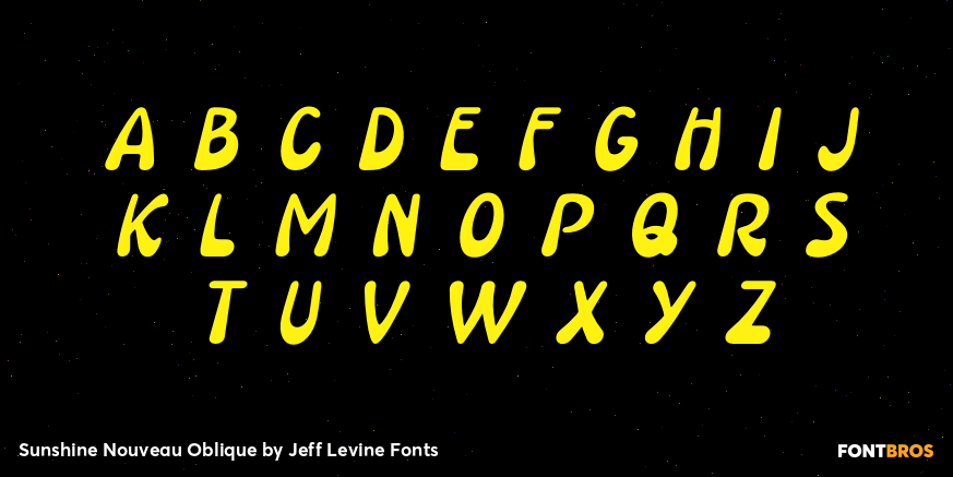 Sunshine Nouveau Oblique Font Poster #3